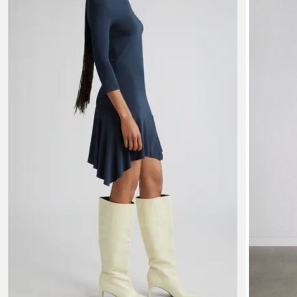 NWT Carlisle Asymmetrical Knit Mini Dress Size S - Picture 2 of 15